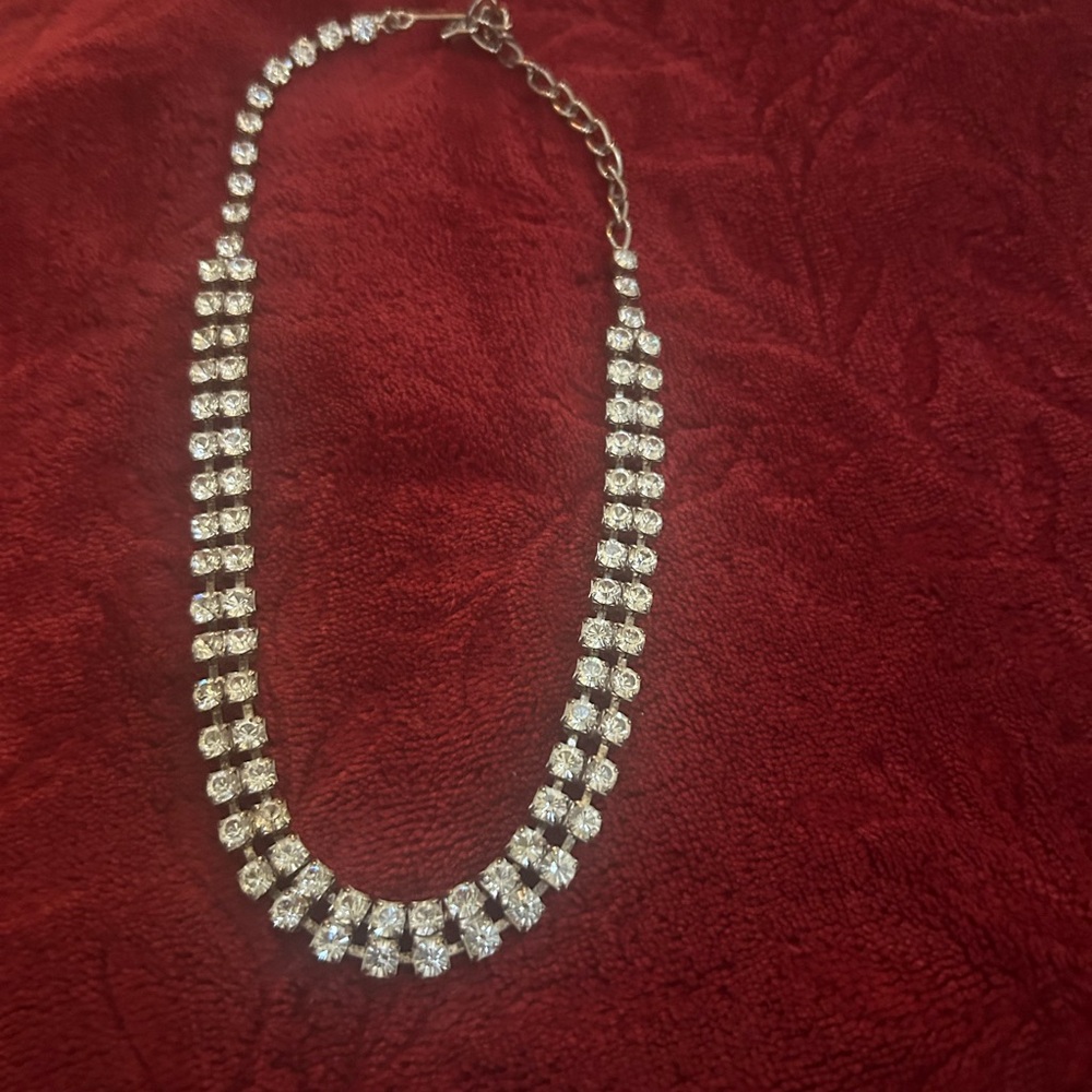 Dazzling Silver Crystal Necklace